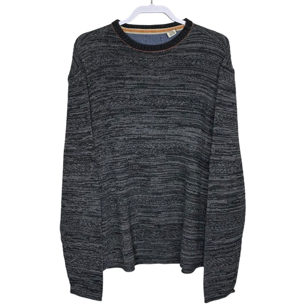 Carbon2Cobalt Sweater Mens XL Wool Blend Crew Neck Grunge Preppy Casual Marled